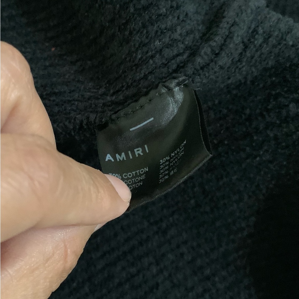 AMIRI Black Ribbed Bodycon Mini Dress - Picture 8 of 8
